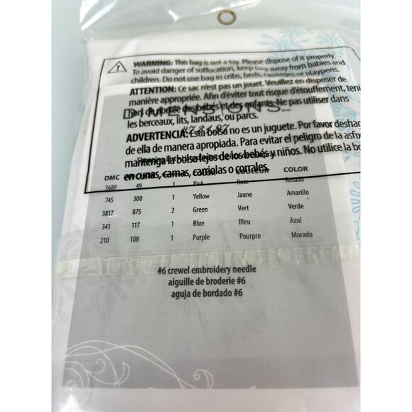 Dimensions #73197 WILDFLOWERS Set of Stamped Pillowcases Embroidery Kit - Picture 9 of 9